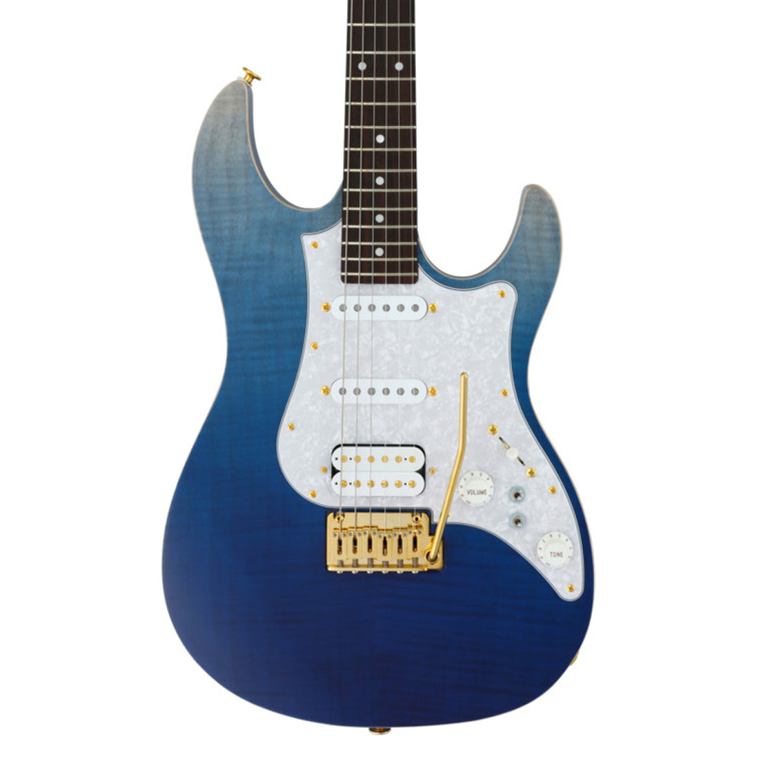 Chitarra elettrica FGN EOS-FM-R/NBG Navy Blue Gradition Odyssey con custodia rigida