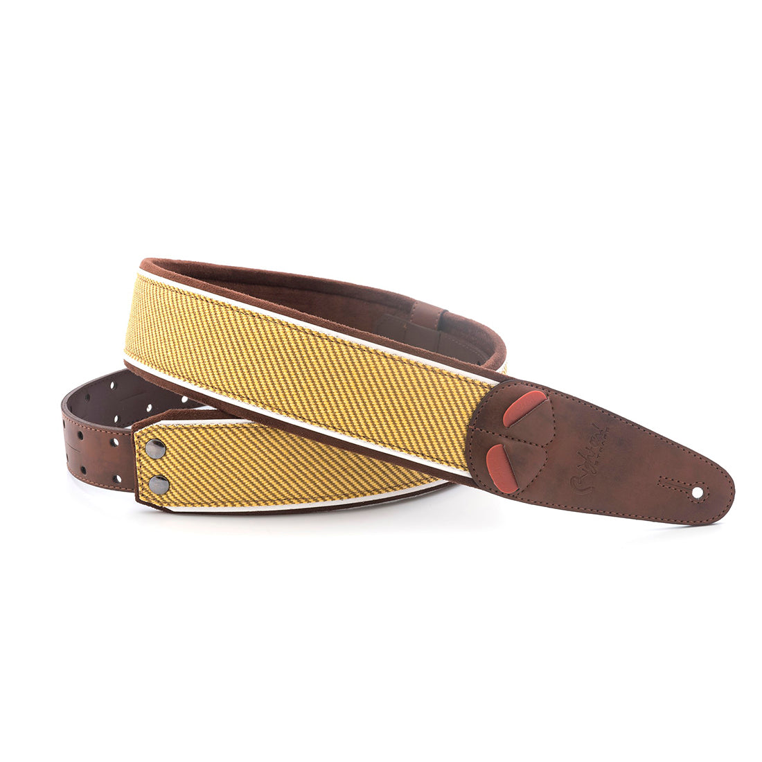 Right On Straps MOJO Tweed Brown Guitar Strap