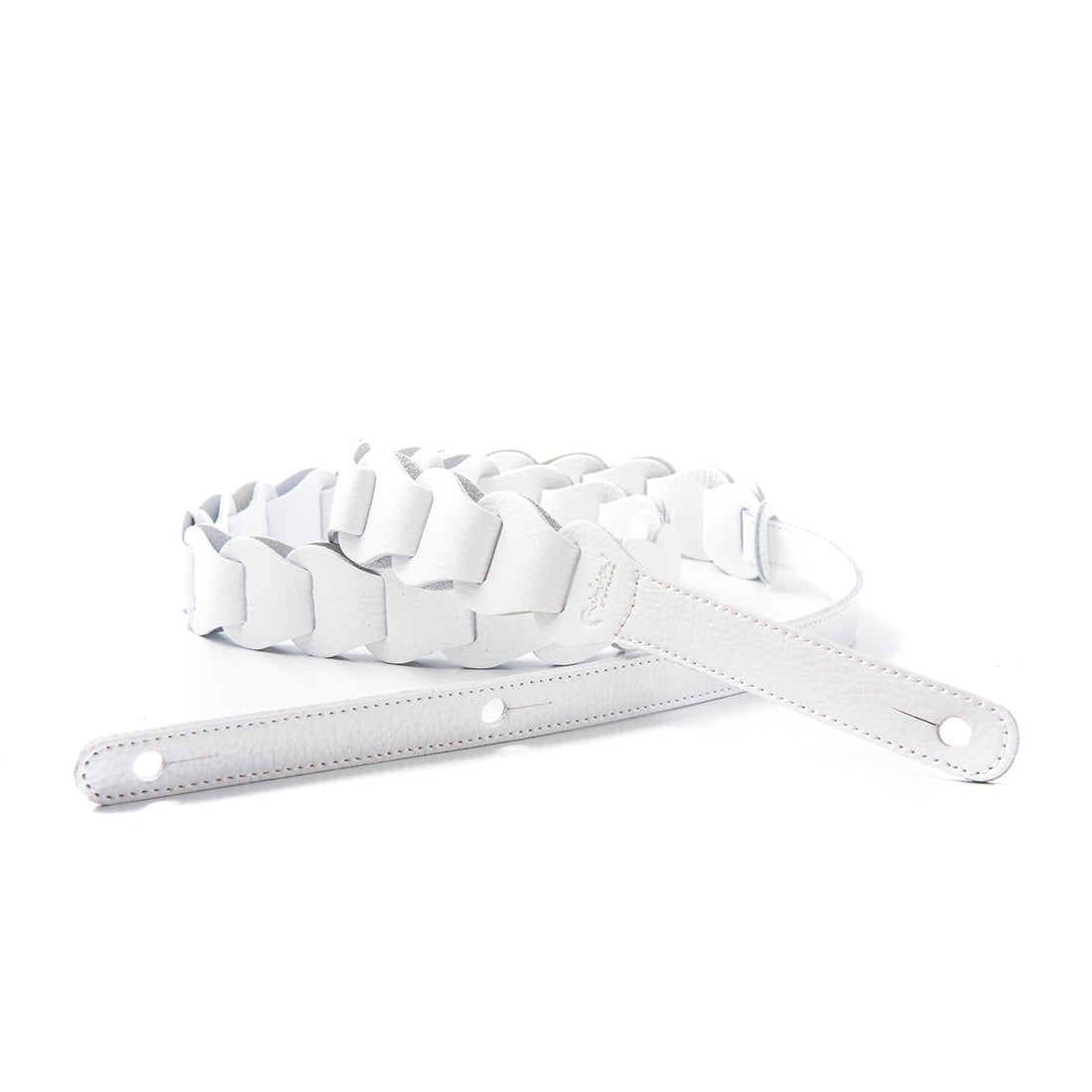 Right On Straps SPECIAL Links White Guitar Strap