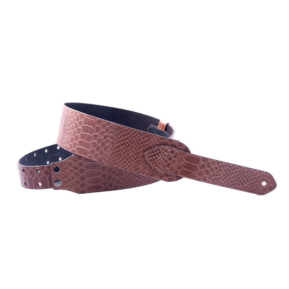 Right On Straps WILD Snake Brown Guitar Strap CLEARANCE 25% OFF