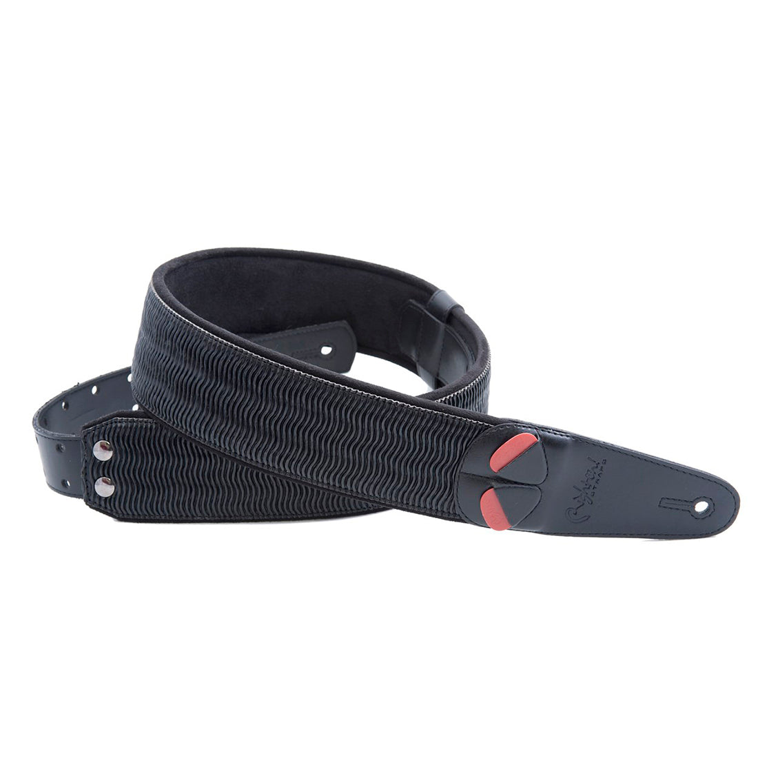 Right On Straps MOJO Ripple Black Guitar Strap