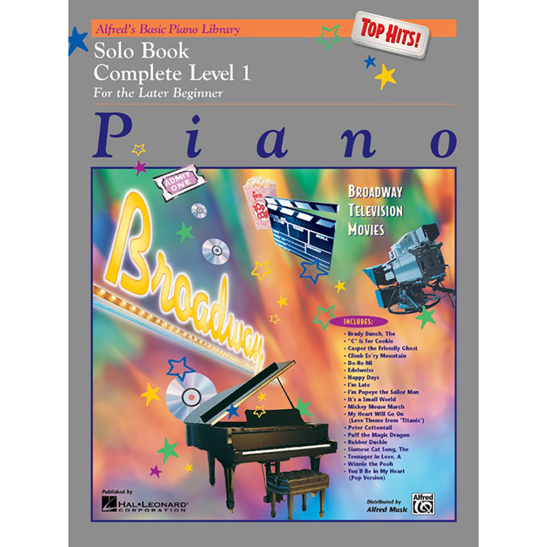 Alfred Top Hits Solo Comp 1 Piano Book