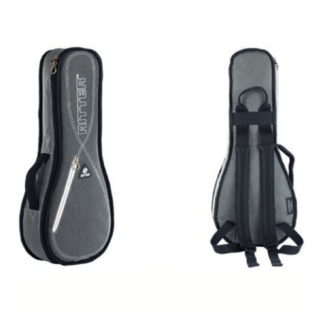 Borsa per ukulele da concerto Ritter RGS3-UC/SGL Steel Grey-Moon