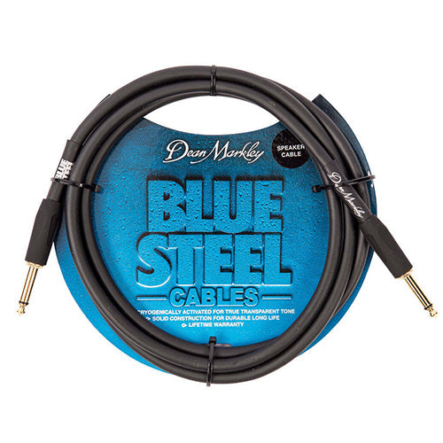 Dean Markley BSSP3S 3ft Speaker Cable Blue Woven Cryogenically Treated High Performance with Lifetime Guarantee