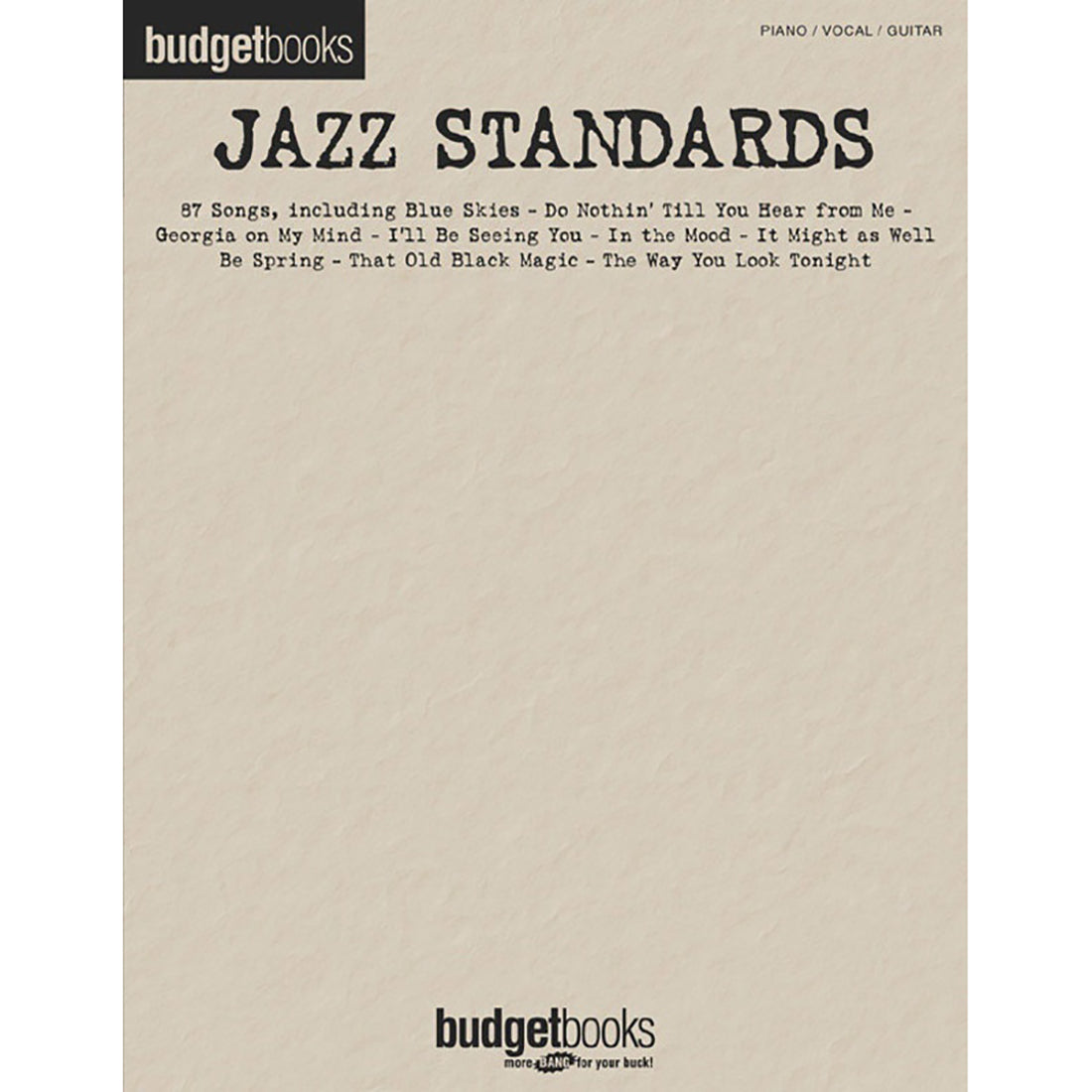 Jazz Standards Budget Books PVG