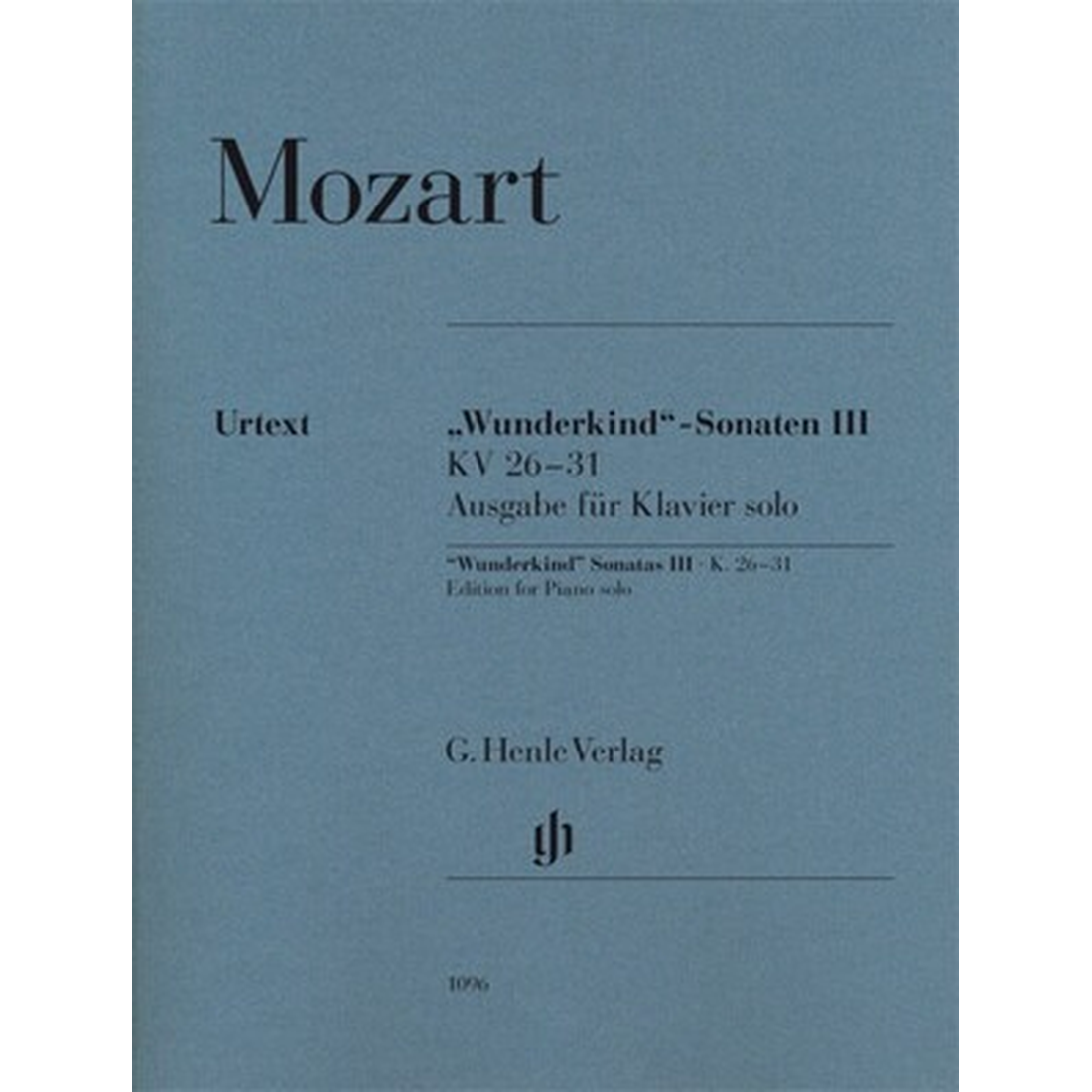 Wunderkind Sonatas Bk 3 K 26-31 Urtext