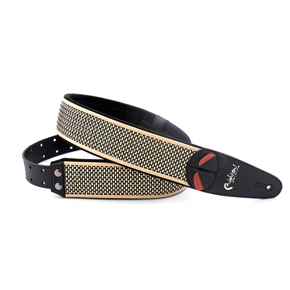 Right On Straps MOJO Salt&Pepper Black Guitar Strap