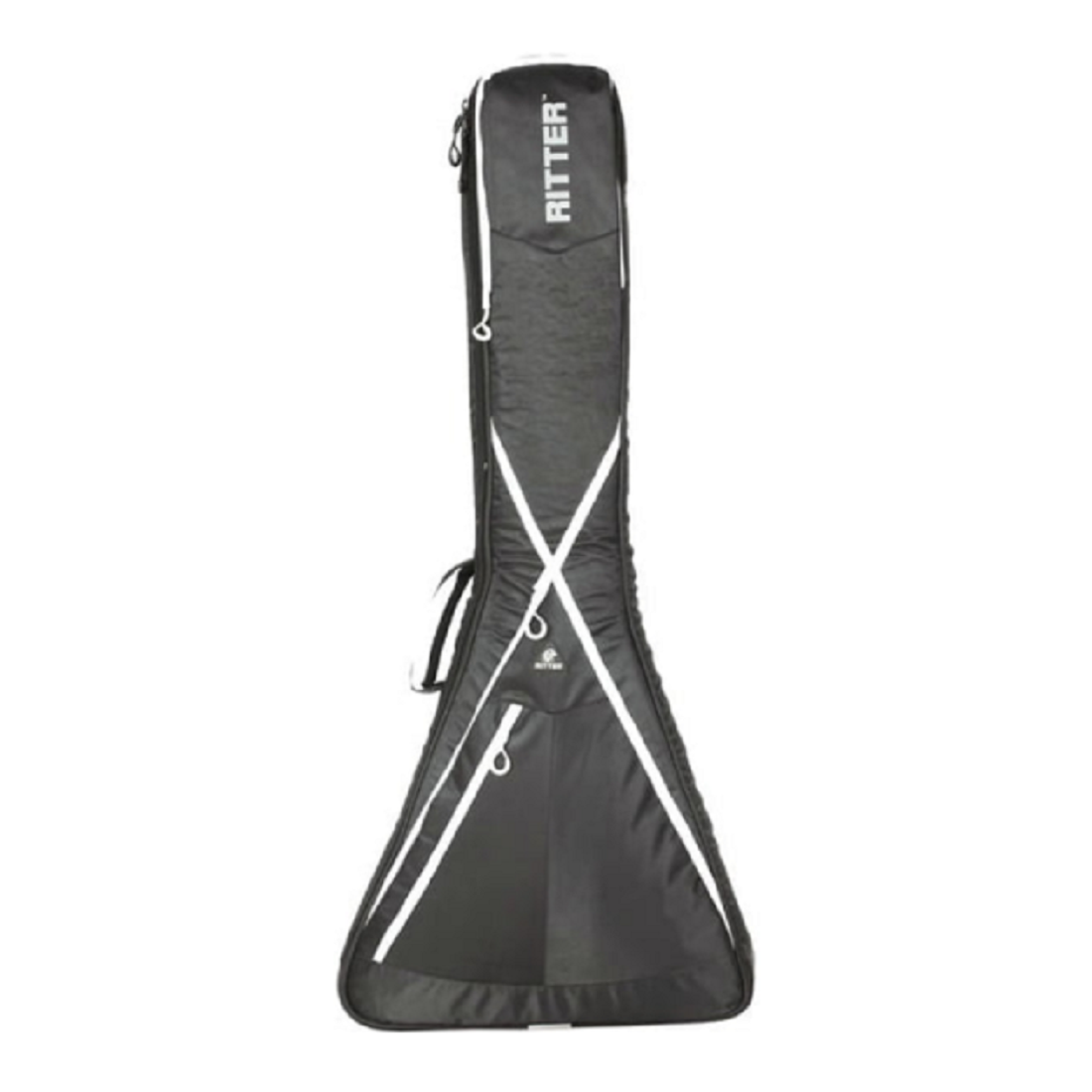 Borsa per chitarra Ritter RGP8-V/BKW Flying V nera e bianca