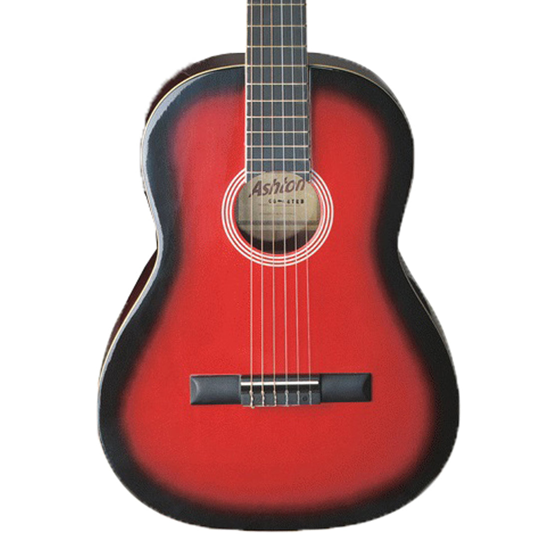 Ashton SPCG12 1/2 Transparent Red Burst (TRB) Classical Guitar Starter Pack