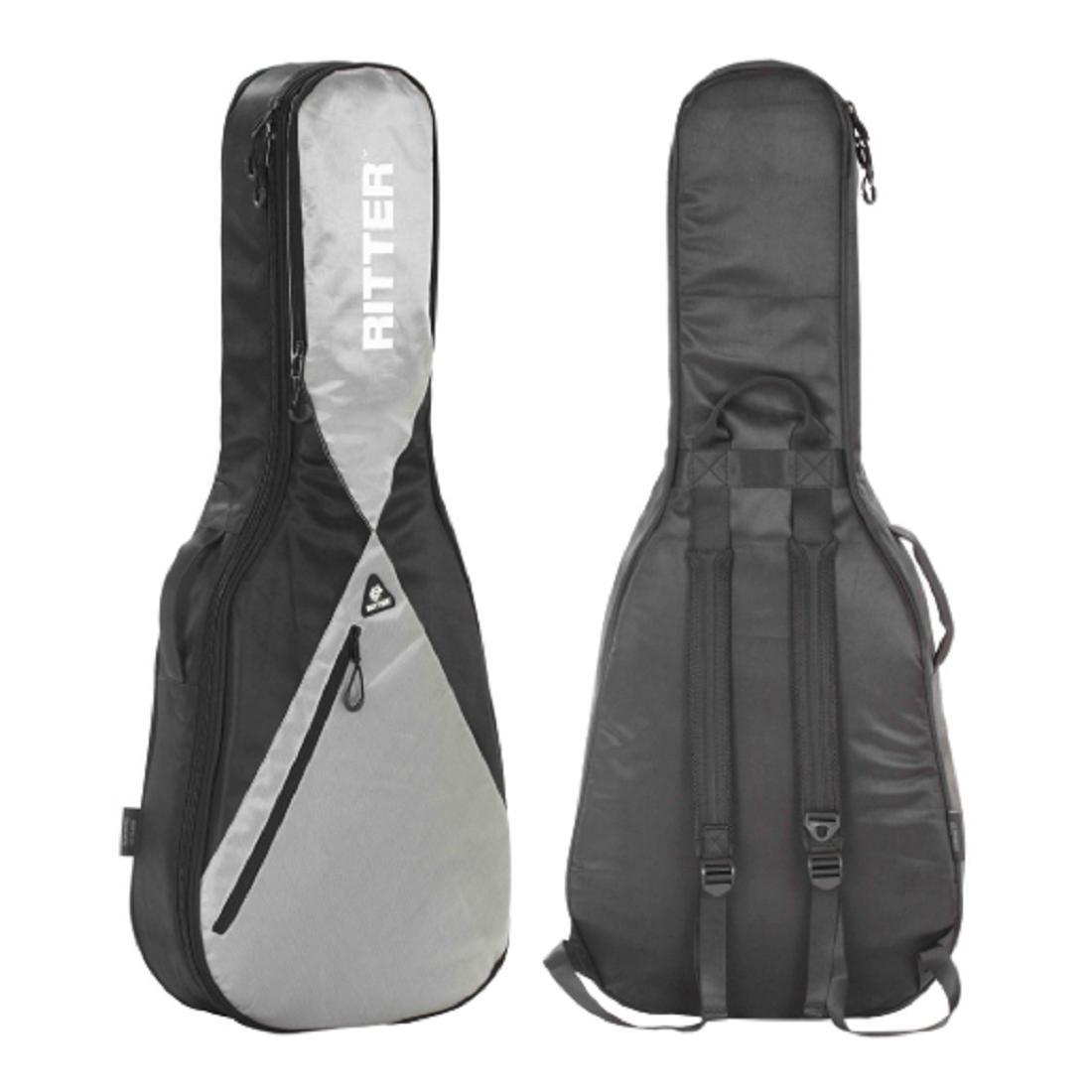 Borsa per chitarra classica Ritter RGP5-CH/BSG nera-grigio argento 1/2