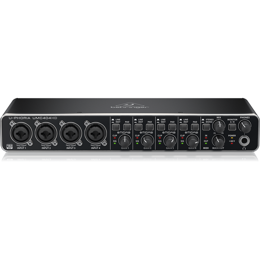 Behringer U-Phoria UMC404HD 4-in 4-out USB 2.0 Audio Interface