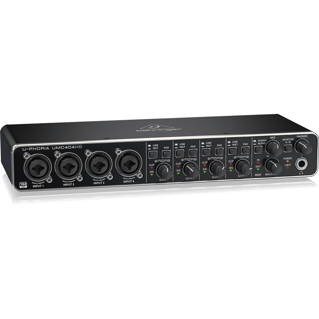 Behringer U-Phoria UMC404HD 4-in 4-out USB 2.0 Audio Interface