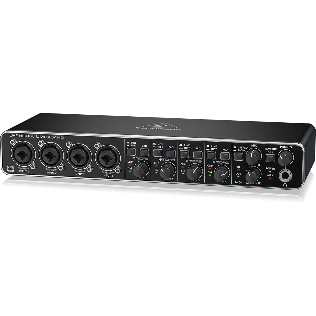 Behringer U-Phoria UMC404HD 4-in 4-out USB 2.0 Audio Interface