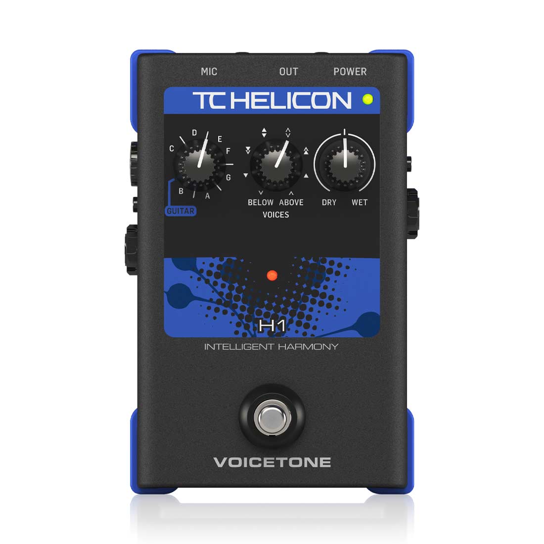 TC Helicon Voicetone H1 Stompbox a pulsante singolo per armonie vocali realistiche controllate dalla chitarra