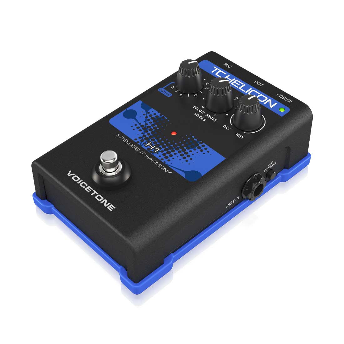 TC Helicon Voicetone H1 Stompbox a pulsante singolo per armonie vocali realistiche controllate dalla chitarra