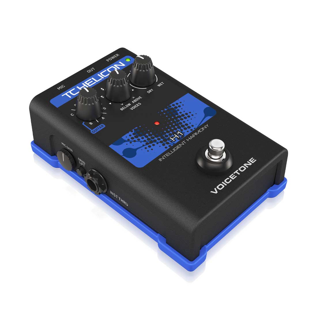 TC Helicon Voicetone H1 Stompbox a pulsante singolo per armonie vocali realistiche controllate dalla chitarra