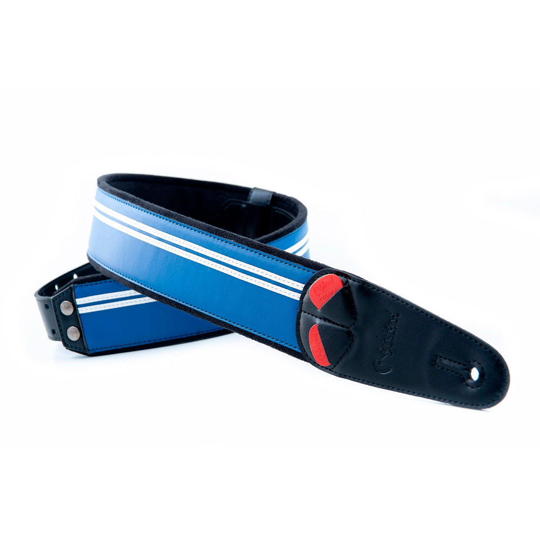 Right On Straps MOJO Race Blue Guitar Strap