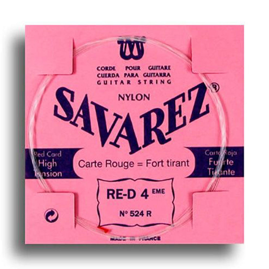 Savarez 524R Traditional High Tension D-4th Single Classical Guitar String