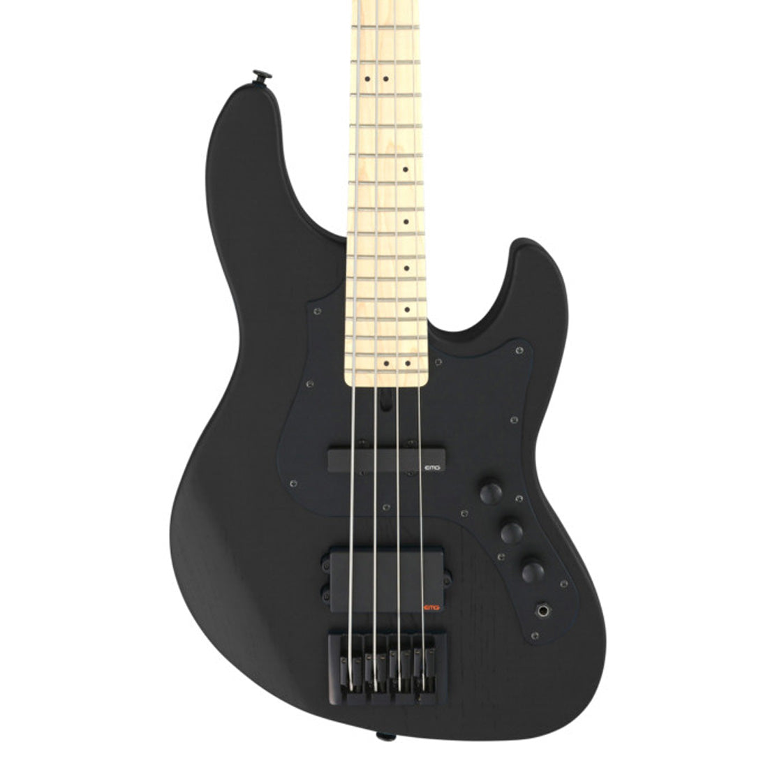 FGN JMJ2ASHDEM/OPB J-Standard Mighty Jazz Open Pore Black Bass Guitar con custodia morbida inclusa