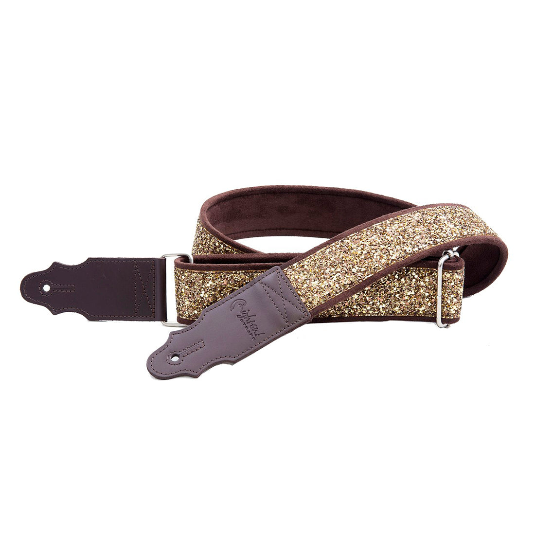 Right On Straps STANDARD PLUS Glitter Gold Guitar Strap