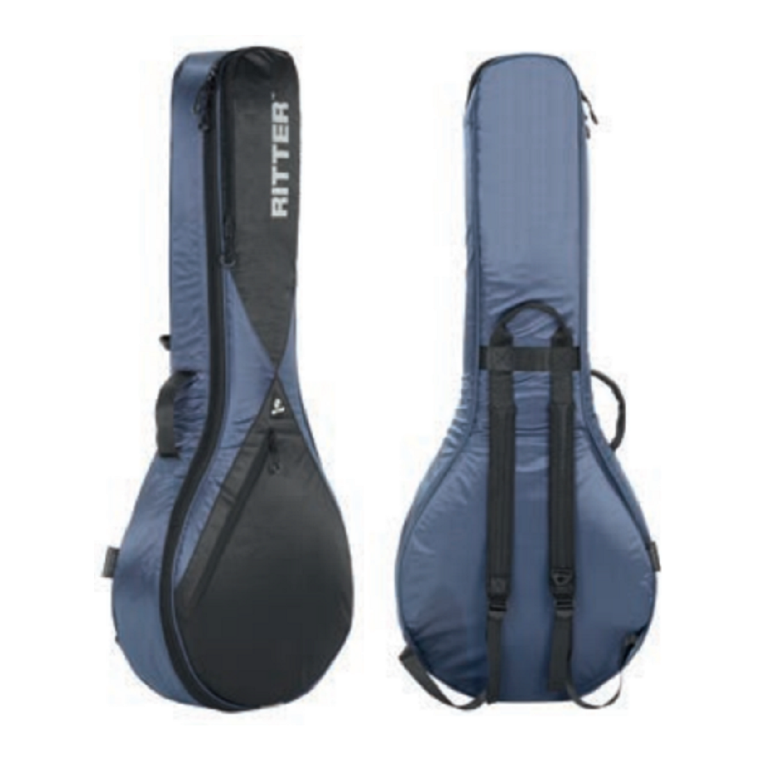 Borsa per banjo Ritter RGP5-BJ/NBK blu navy-nera a 4/5 corde