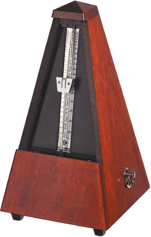 Wittner System Maelzel Series 810 Metronome in High Gloss Mahogany Colour Wooden Casing with Bell