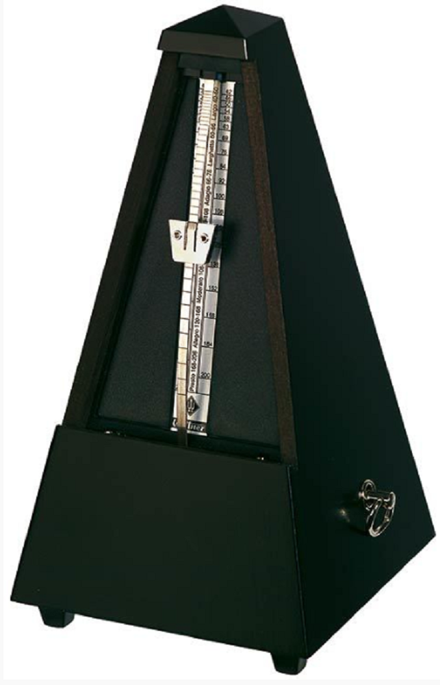 Wittner System Maelzel Series 810 Metronome in Matt Silk Black Colour Wooden Casing with Bell