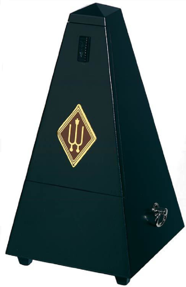 Wittner System Maelzel Series 810 Metronome in Matt Silk Black Colour Wooden Casing with Bell