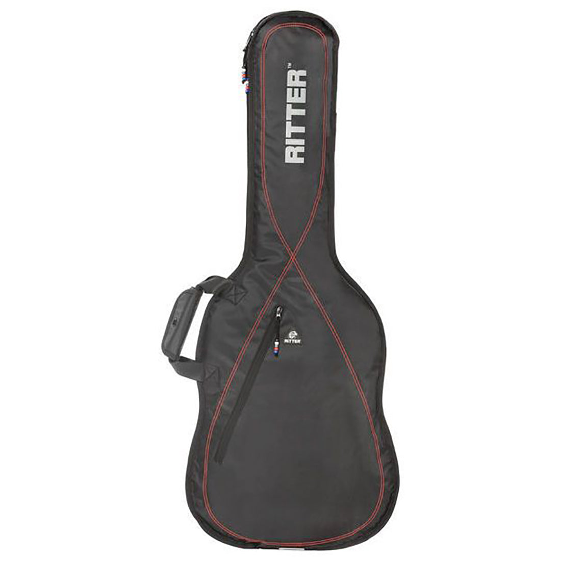 Borsa per chitarra elettrica Ritter RGP2-E/BRD nera-rossa 