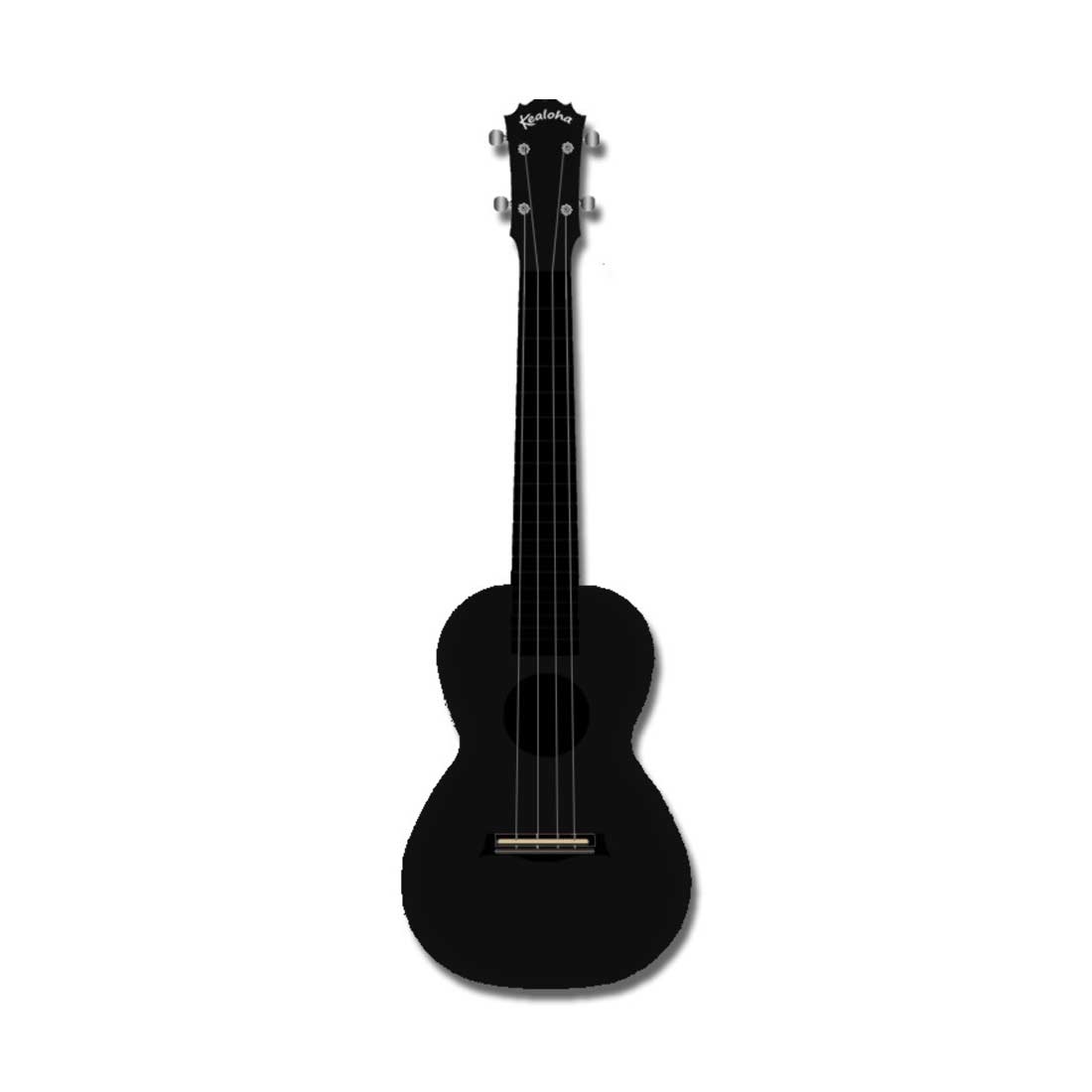 Kealoha British Skull Wings Design Concert Ukulele with Black ABS Resin Body