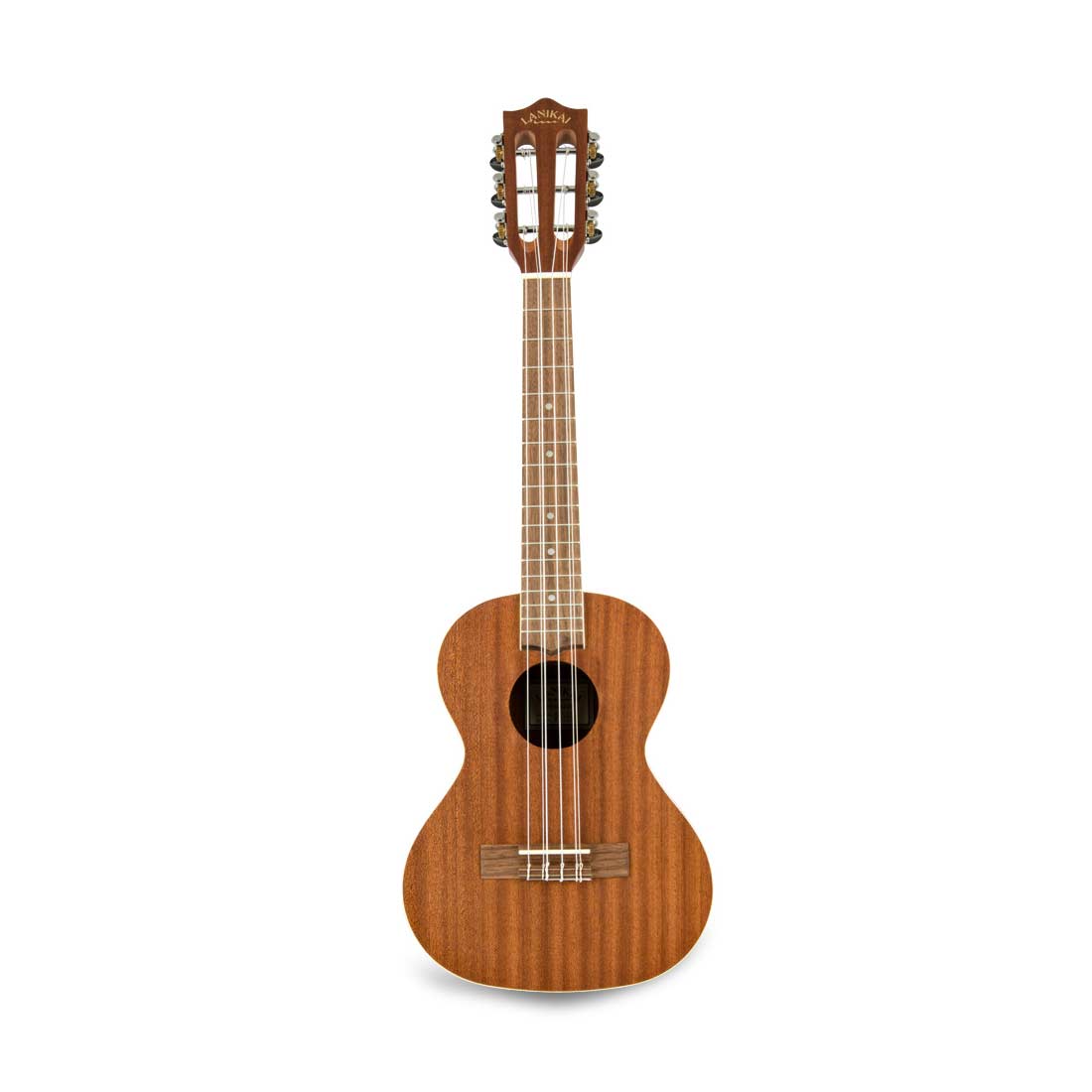 Ukulele tenore a 6 corde Lanikai Mahogany Series con finitura satinata naturale e custodia morbida standard Lanikai