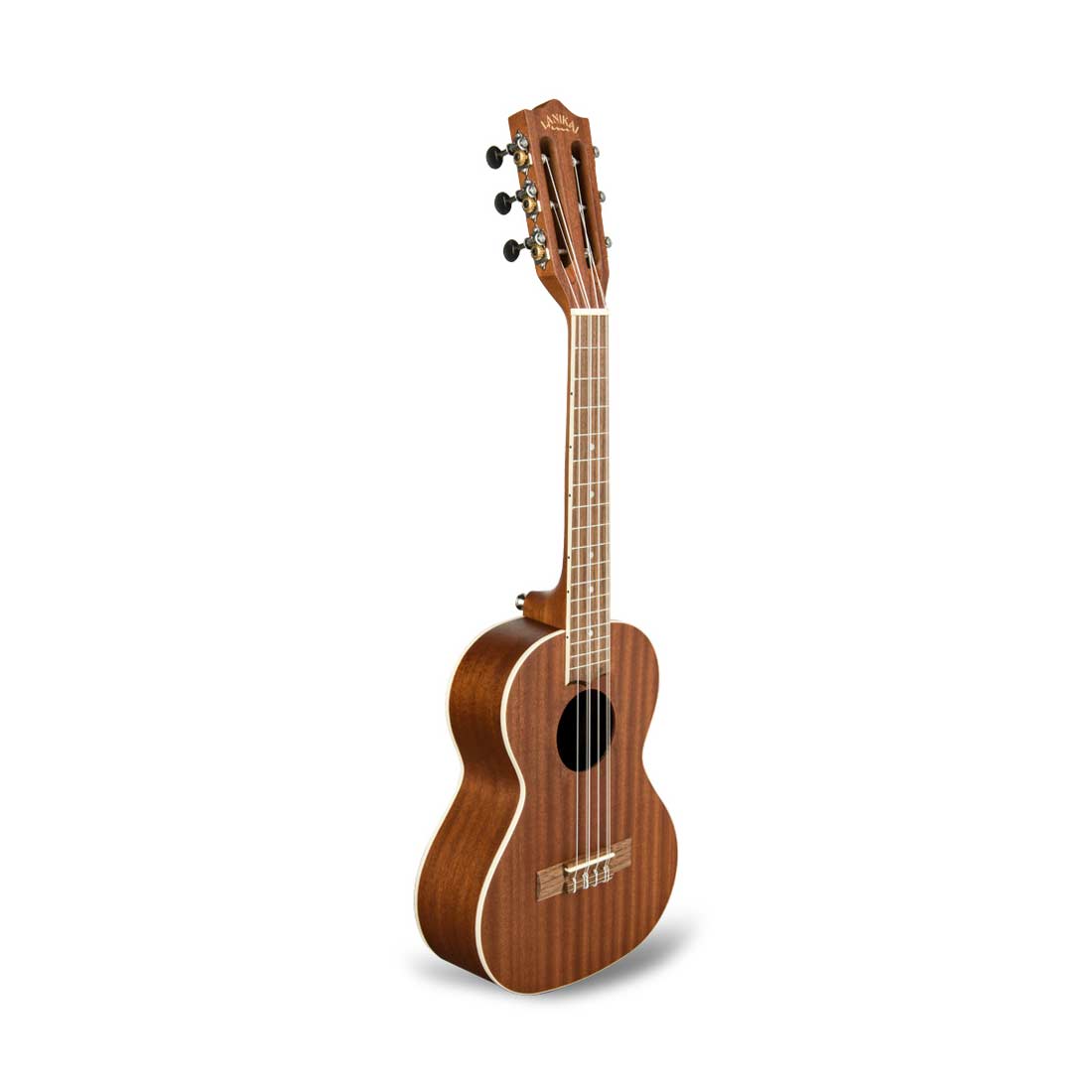 Ukulele tenore a 6 corde Lanikai Mahogany Series con finitura satinata naturale e custodia morbida standard Lanikai