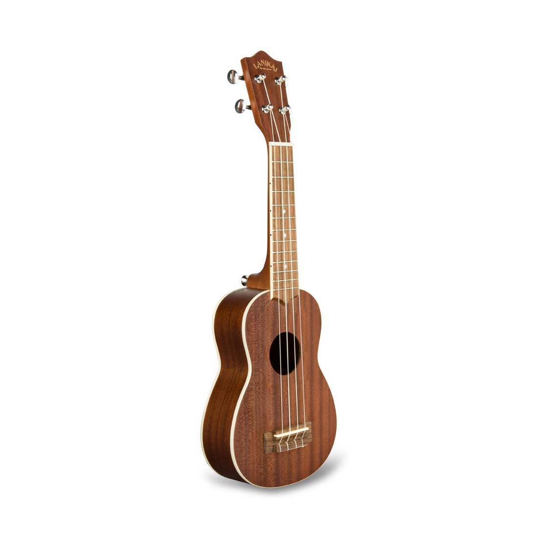 Ukulele soprano Lanikai Mahogany Series in finitura satinata naturale con custodia Lanikai Standard