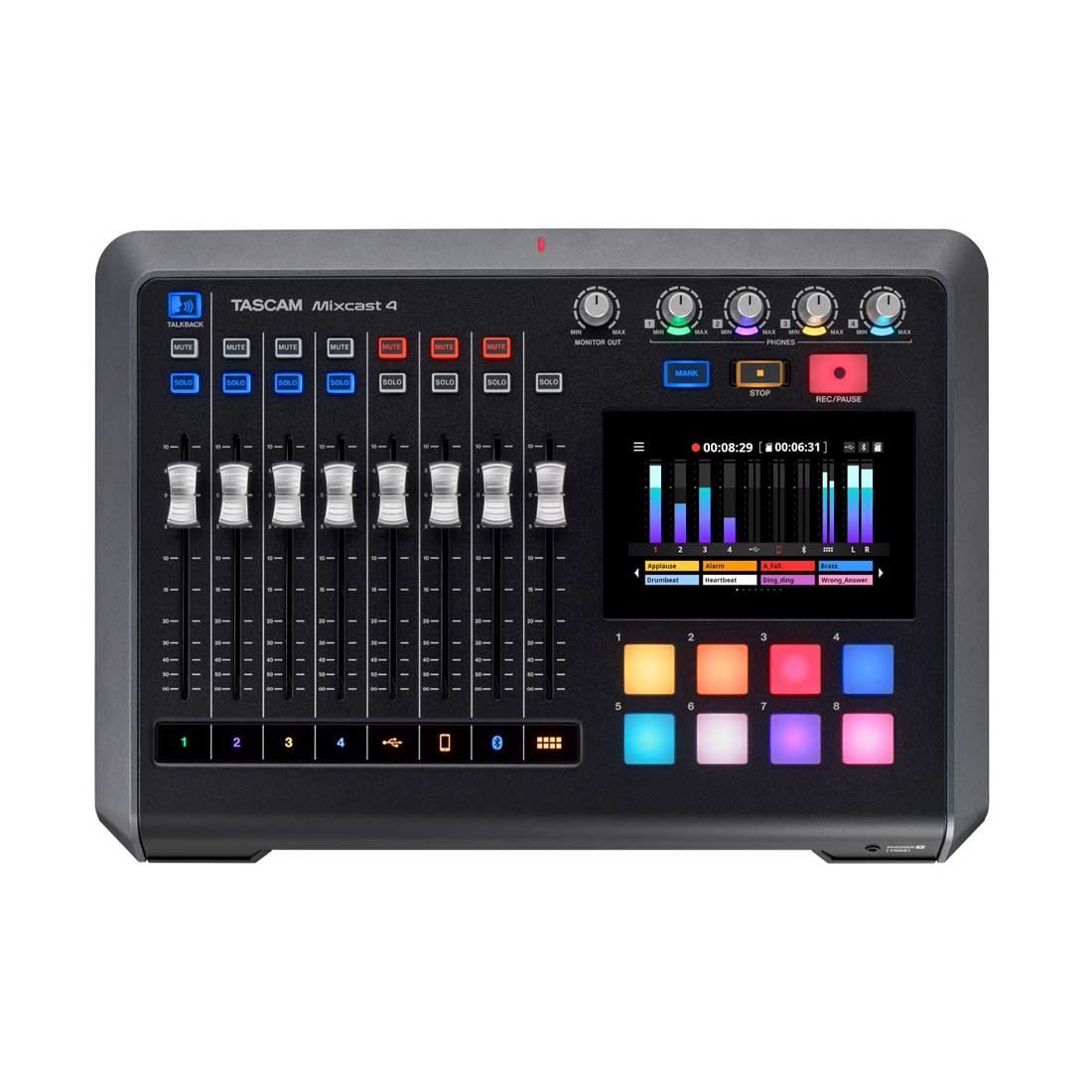 Tascam MIXCAST 4 Podcast Station con registratore integrato Interfaccia audio USB Bluetooth SD