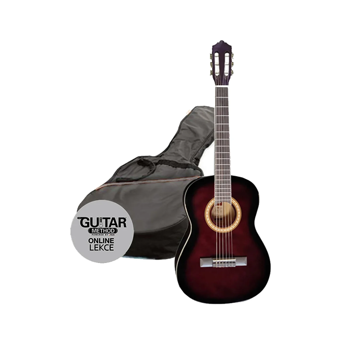 Ashton SPCG34TRB 3/4 Classical Guitar Starter Pack - Red Burst