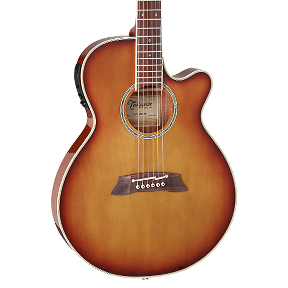 Takamine TTSP138CTB Thinline Series Guitar with Cutaway in Gloss Tea Burst Finish