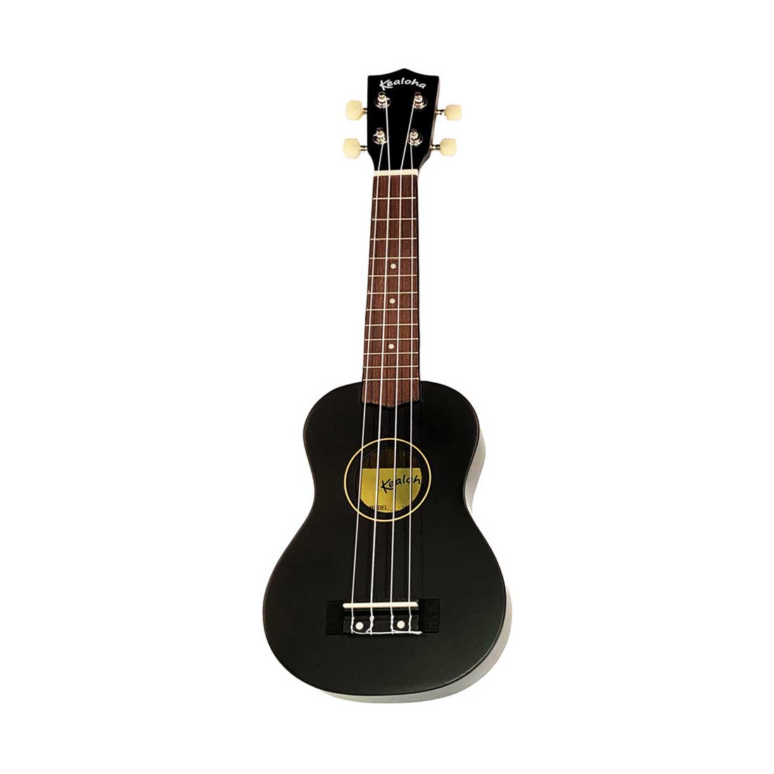 Ukulele soprano Kealoha Wooden Colored Series con borsa in finitura nera