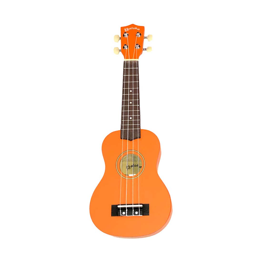 Ukulele soprano Kealoha Wooden Colored Series con borsa in finitura arancione