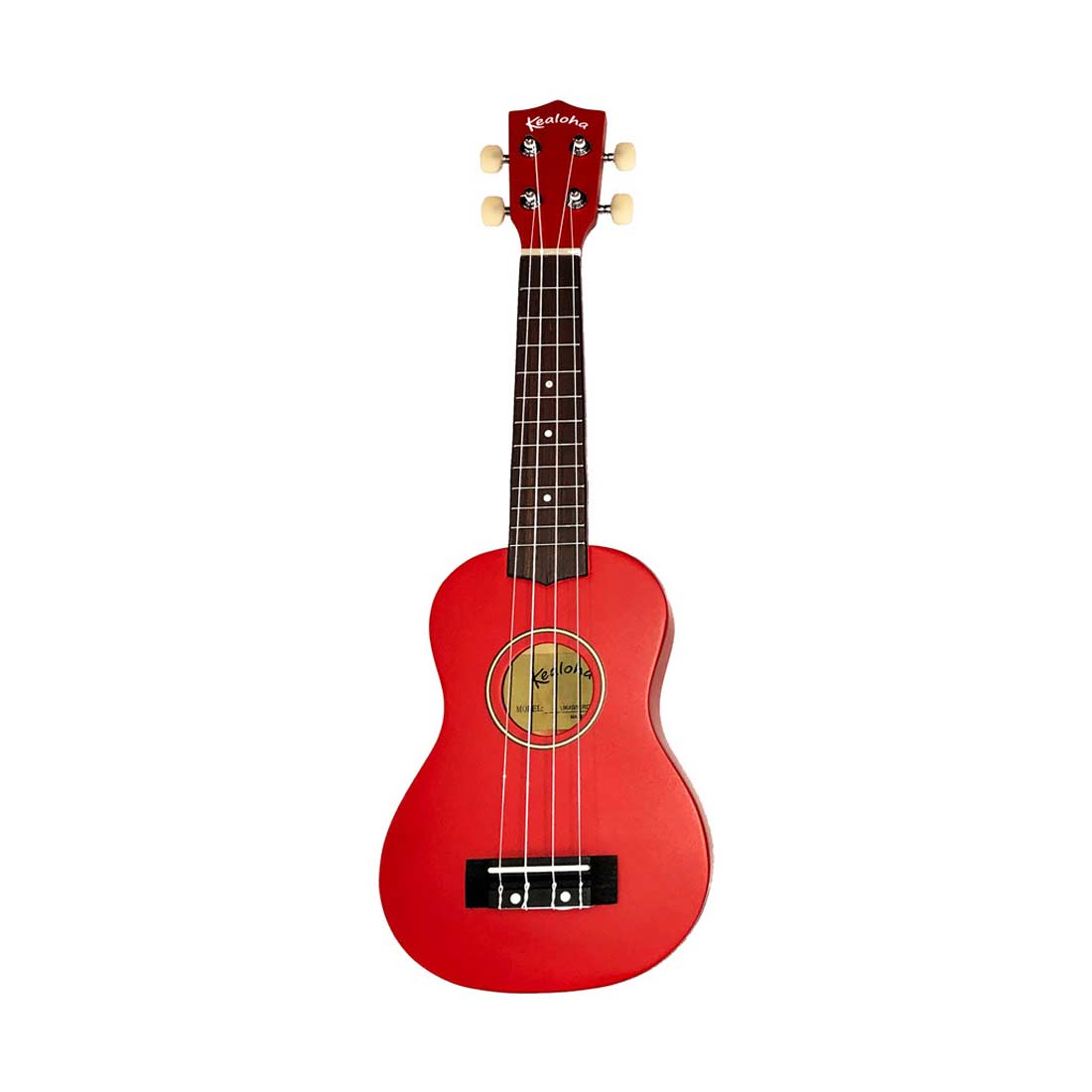 Ukulele soprano Kealoha Wooden Colored Series con borsa in finitura rossa