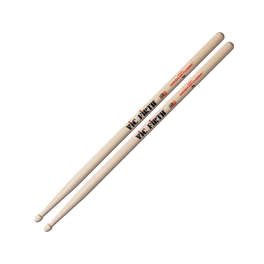 Bacchette Vic Firth 7A con punta in legno