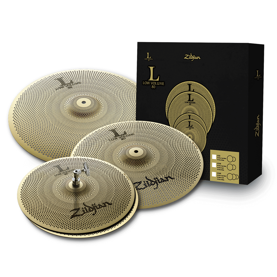 Set di piatti Zildjian Low Volume L80 14/16/18