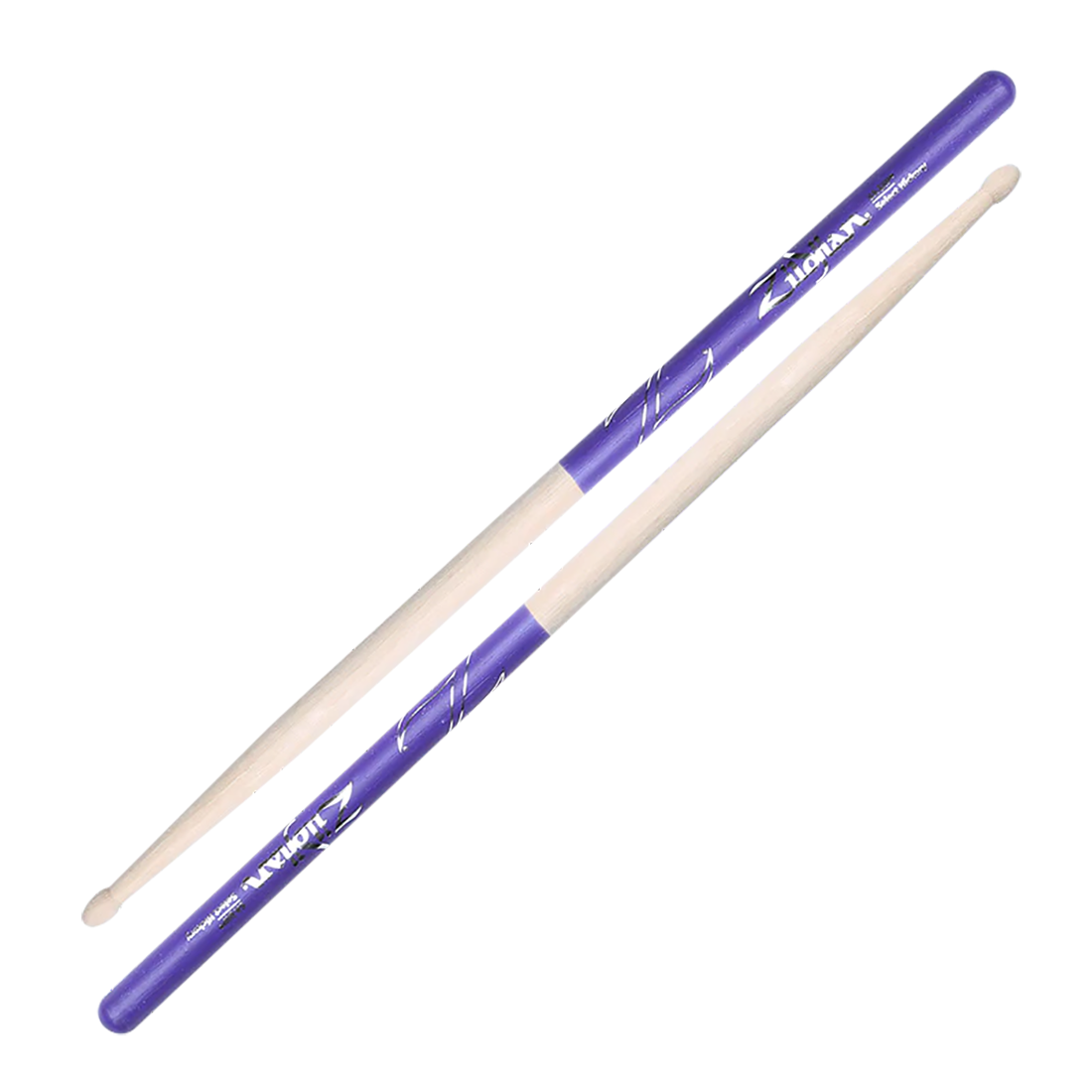 Zildjian   Hickory Drumsticks  5A Wood Tip Purple DIP