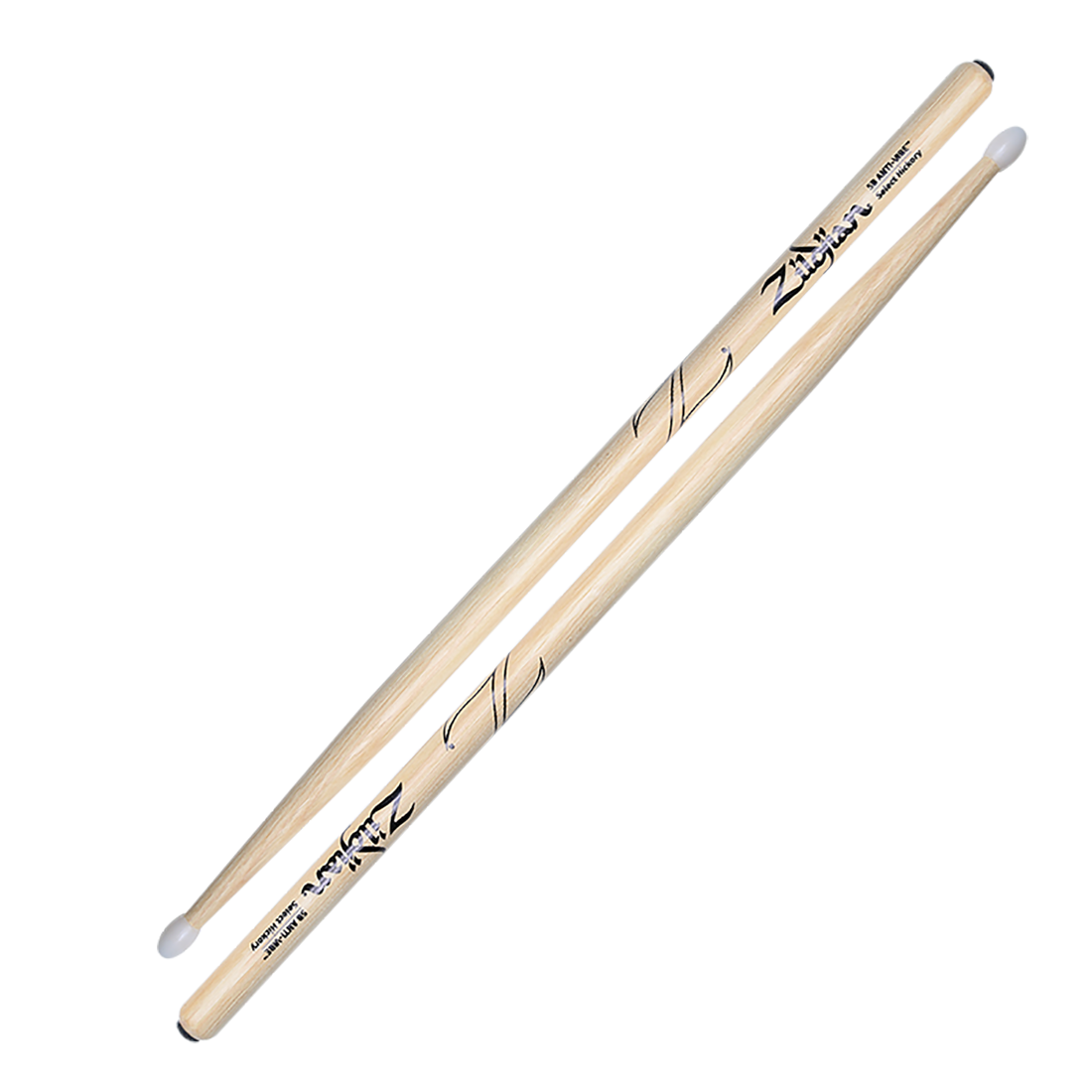 Zildjian   Hickory Drumsticks  5B Nylon Anti-Vibe