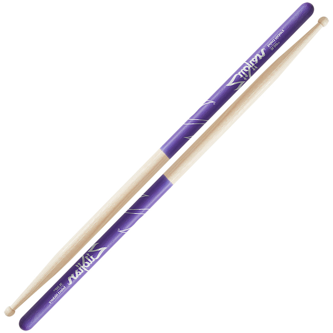 Zildjian   Hickory Drumsticks  7A Wood Tip Purple DIP