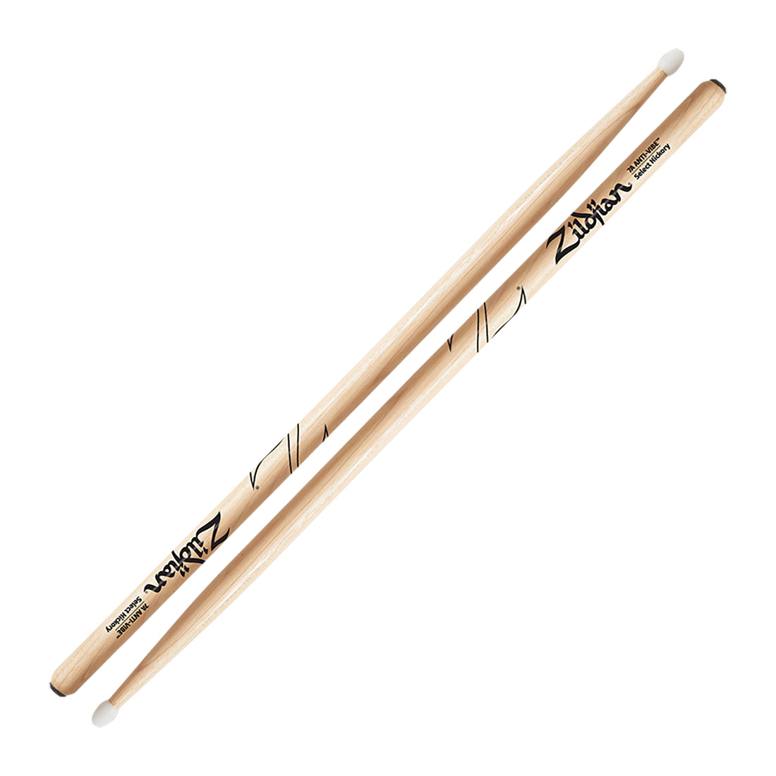 Zildjian   Hickory Drumsticks  7A Nylon Anti-Vibe