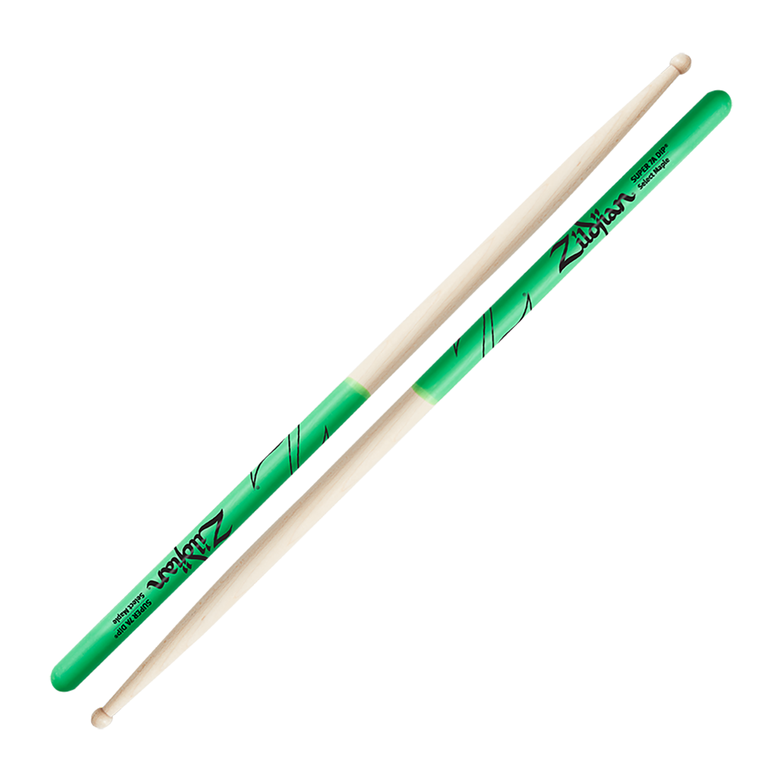 Zildjian Maple Drumsticks Super 7A Green DIP