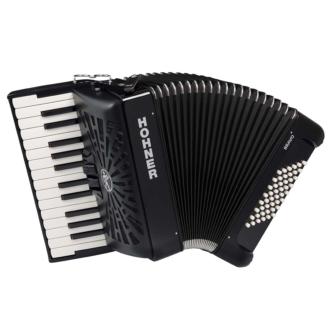 Hohner A1652 Bravo II 48 Bass Chromatic Accordion with Padded Gig Bag and Straps