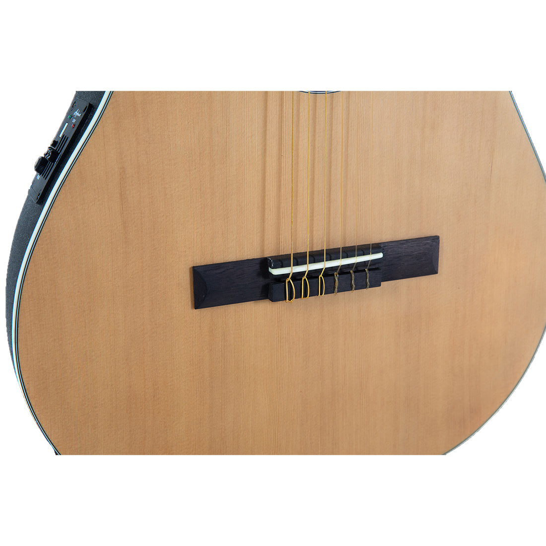 Ovation AB24CC-4S Applause Mid-Depth Natural Satin Nylon Stringed Acoustic Electric Guitar