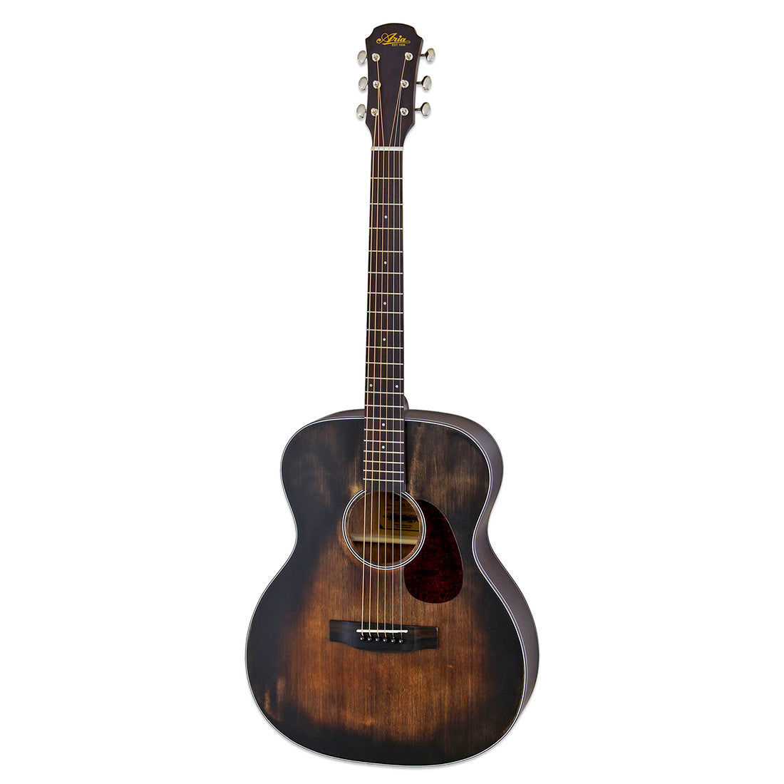 Aria AR101DPMUBR Delta Players Series OM Acoustic Guitar in Muddy Brown Finish