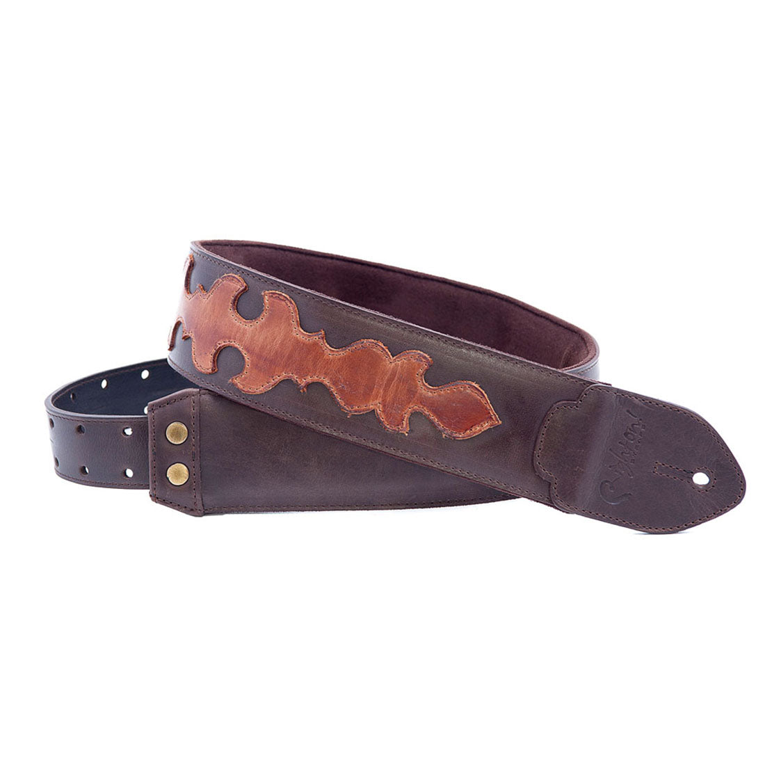 Right On Straps FUNKY Arrow Brown Guitar Strap